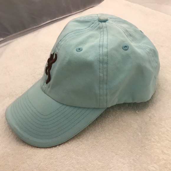 Browning Logo on Adjustable Light Blue Ball Cap - Picture 10 of 13